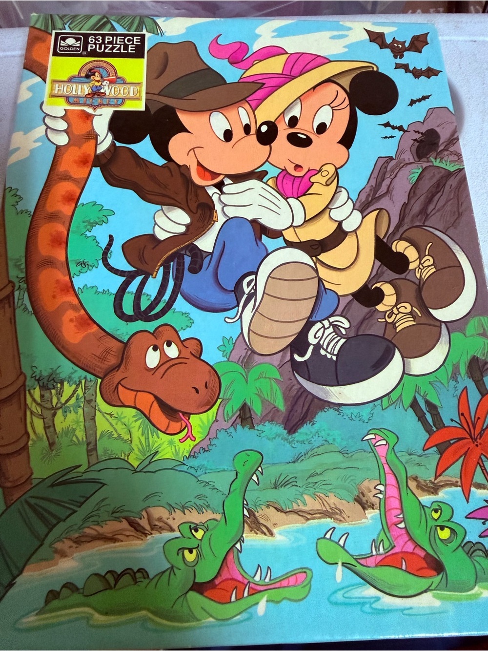 Vintage Disney Adventure Mickey & Minnie 63-Piece Kids Puzzle